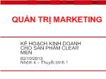 Quản trị marketing kế hoạch kinh doanh cho sản phẩm clear men