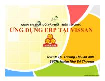 Quản trị thay đổi và phát triển tổ chức ứng dụng erptạivissan