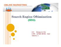 Search engine oftimization (seo)