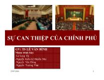 Sự can thiệp của chính phủ