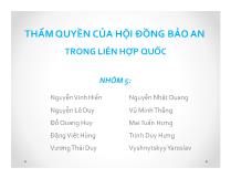 Thẩm quyền của hội đồng bảo an trong liên hợp quốc