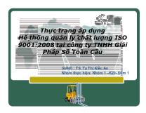 Thực trạng áp dụng hệ thống quản lý chất lượng iso 9001:2008 tại công ty TNHH giải pháp số toàn cầu