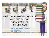 Thực trạng tổ chức, quản lý giáo dục đại học ngoài công lập tại Việt Nam