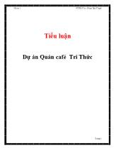 Tiểu luận Dự án quán café tri thức