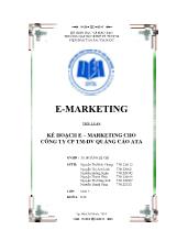 Tiểu luận Kế hoạch e – marketing cho công ty cổ phần thương mại dịch vụ quảng cáo Ata