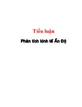 Tiểu luận Phân tích kinh tế Ấn Độ