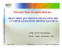 Tiểu luận Quản trị nguồn nhân lực - Hoàn thiện quy trình đánh giá công việc và chính sách lương thưởng tại F9HCM