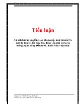 Tiểu luận Sự ảnh hưởng của tổng sản phẩm quốc nội, lãi suất và mật độ dân số đến việc huy động vốn dân cư tại hệ thống ngân hàng đầu tư và phát triển Việt Nam