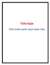 Tiểu luận Tiến trình tuyển chọn nhân viên