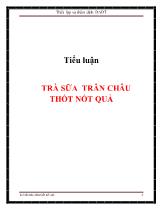 Tiểu luận Trà sữa trân châu thốt nốt quả