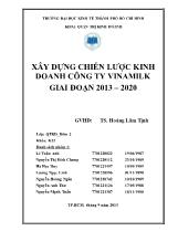 Xây dựng chiến lược kinh doanh công ty vinamilk giai đoạn 2013 – 2020