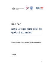 Báo cáo Năng lực hội nhập kinh tế quốc tế Hải Phòng