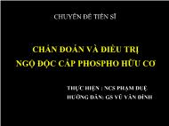 Chẩn đoán và điều trị ngộ độc cấp phospho hữu cơ