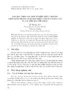 Dạy học theo góc một số kiến thức chương chất lỏng trong sách giáo khoa Vật lí 10 nâng cao và các kết quả thu được