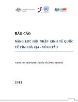 Đề tài Năng lực hội nhập kinh tế quốc tế tỉnh Bà Rịa - Vũng T Àu