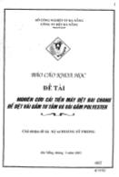 Đề tài Nghiên cứu cải tiến máy dệt Bai Chang để dệt vải gấm tơ tằm và vải gấm Polyester