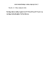 Đề tài Nội dung chủ yếu của thuyết quản lí của M.Weber, H.Fayol, W.Taylor và sự vận dụng cho doanh nghiệp Việt Nam hiện nay