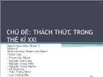 Đề tài Thách thức trong thế kỉ XXI