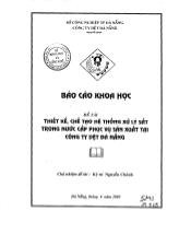 Đề tài Thiết kế, chế tạo hệ thống xử lý sắt trong nước cấp phục vụ sản xuất tại công ty dệt Đà Nẵng