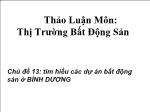 Đề tài Tìm hiểu các dự án bất động sản ở Bình Dương