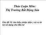 Đề tài Tìm hiểu (nhận diện) rủi ro từ nợ số dạng chủ đầu tư