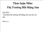 Đề tài Tìm hiểu thị trường bất động sản căn hộ cao cấp