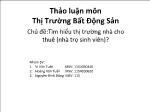 Đề tài Tìm hiểu thị trường nhà cho thuê (nhà trọ sinh viên)