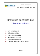 Hướng dẫn đồ án môn học tài chính tiền tệ