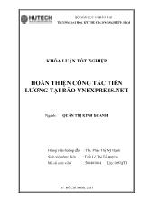 Khóa luận Hoàn thiện công tác tiền lương tại báo vnexpress.net