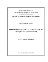 Luận văn Phân quyền sở hữu tài sản trong giao rừng cho cộng đồng ở Tây Nguyên