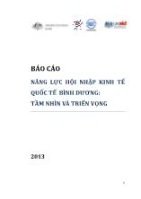 Năng lực hội nhập kinh tế quốc tế Bình Dương: tầm nhìn và triển vọng