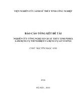 Nghiên cứu công nghệ sản xuất thủy tinh Pyrex làm dụng cụ thí nghiệm và dụng cụ lò vi sóng