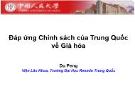 Áp ứng chính sách của Trung Quốc về già hóa