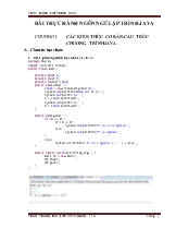 Bài thực hành ngôn ngữ lập trình java
