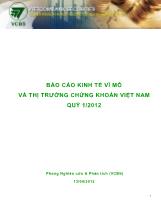 Báo cáo kinh tế vĩ mô và thị trường chứng khoán Việt Nam quý 1/2012