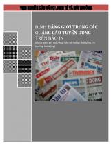 Bình đẳng giới trong các quảng cáo tuyển dụng trên báo in (được xem xét mở rộng trên hệ thống thông tin thị trường lao động)