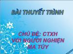 Công tác xã hội với người nghiện ma túy