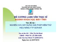 Đề cương luận văn Nghiên cứu xây dựng giải pháp kiểm thử hiệu năng FPT Server