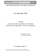 Đề tài Làm việc với cá nhân và gia đình (công tác xã hội với cá nhân và gia đình)