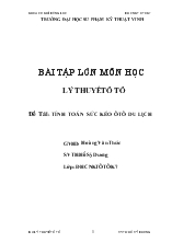 Đề tài Tính toán sức kéo ôtô du lịch