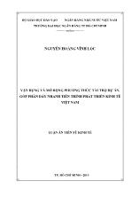 Luận án Vận dụng và mở rộng phương thức tài trợ dự án, góp phần đẩy nhanh tiến trình phát triển kinh tế Việt Nam