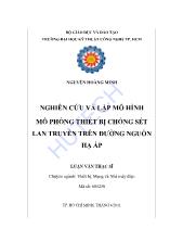 Luận văn Luận văn Nghiên cứu và lập mô hình mô phỏng thiết bị chống sét lan truyền trên đường nguồn hạ áp