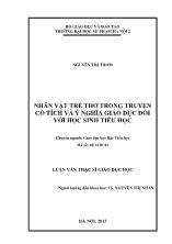 Luận văn Nhân vật trẻ thơ trong truyện cổ tích và ý nghĩa giáo dục đối với học sinh tiểu học