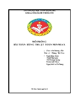 Mô phỏng bài toán bằng thuật toán minmiax