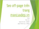 Seo off-Page trên trang mancuadep.vn