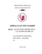 Tóm tắt Khóa luận Gia trình văn hóa thể hiện trong các ấn phẩm lịch hiện nay