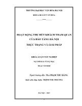 Tóm tắt Khóa luận Hoạt động thu hút khách tham quan của bảo tàng Hà Nội: Thực trạng và giải pháp