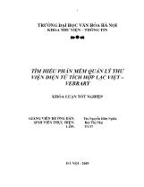 Tóm tắt khóa luận Tìm hiểu phần mềm quản lý thư viện điện tử tích hợp Lạc Việt - Vebrary