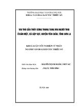 Tóm tắt Khóa luận Vai trò của thầy cúng trong tang ma người Thái ở bản Mệt, xã Sặp Vạt, huyện Yên Châu, tỉnh Sơn La