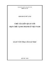 Tóm tắt luận văn Chế tài liên quan tới hạn chế cạnh tranh ở Việt Nam